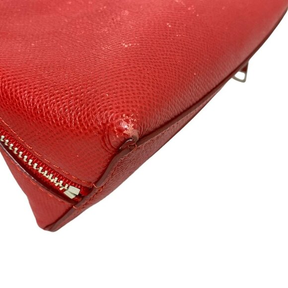 COACH - 53067 Red Leather Pouch - Picture 5 of 9